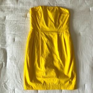 Yellow Express Strapless Dress Size 8